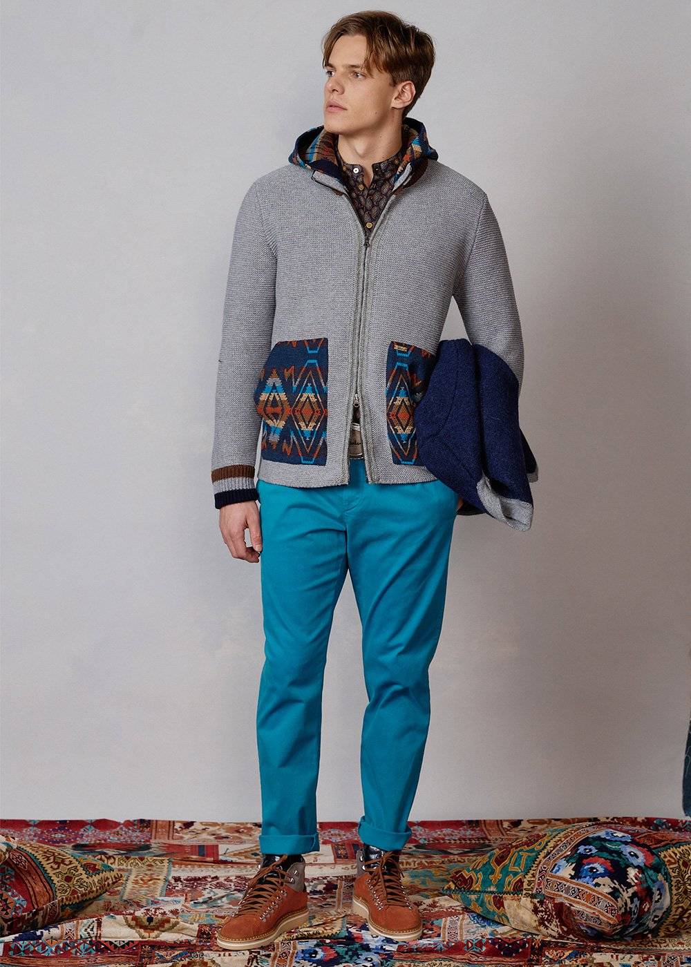 Luis Trenker Cardigan con cappuccio modello Lutor Offerte stagionali