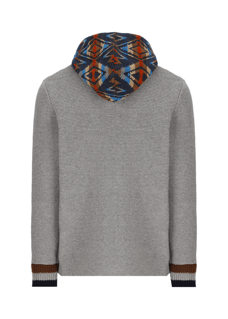 Luis Trenker Cardigan con cappuccio modello Lutor Offerte stagionali