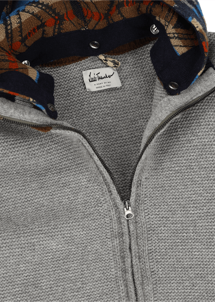 Luis Trenker Cardigan con cappuccio modello Lutor Offerte stagionali