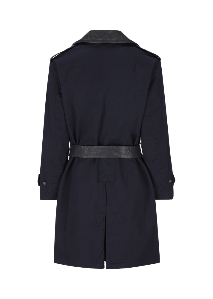 Luis Trenker Trench con dettagli in pelle modello Lufelipe Offerte speciali