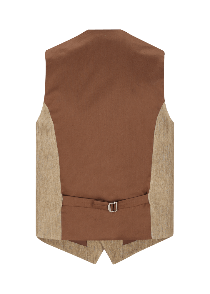Luis Trenker Gilet in puro lino modello Lusebastian Ultimo giorno