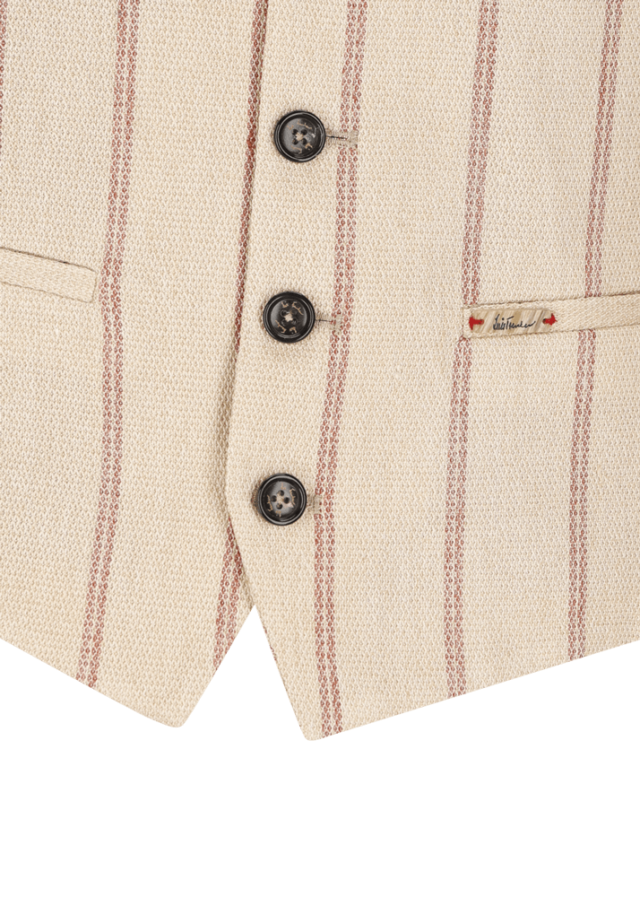 Luis Trenker Gilet in lino con motivo gessato modello Lusebastian Discount Store per i nuovi prodotti