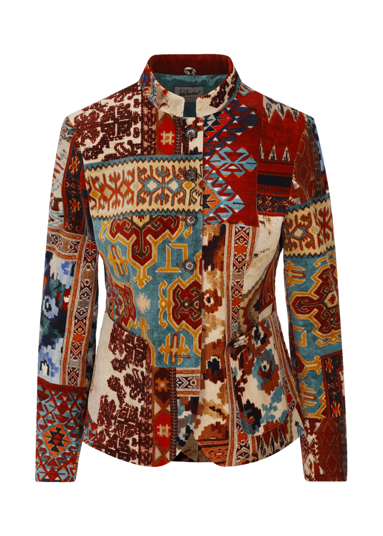 Luis Trenker Blazer in velluto con stampa modello Luranda Enormi sconti