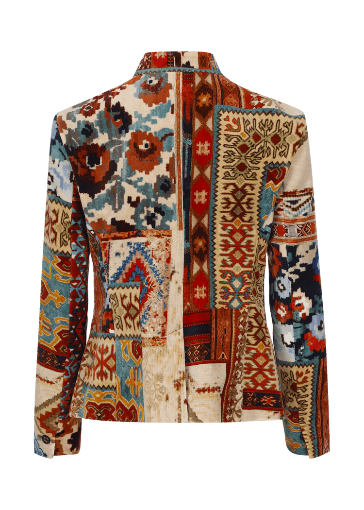 Luis Trenker Blazer in velluto con stampa modello Luranda Enormi sconti