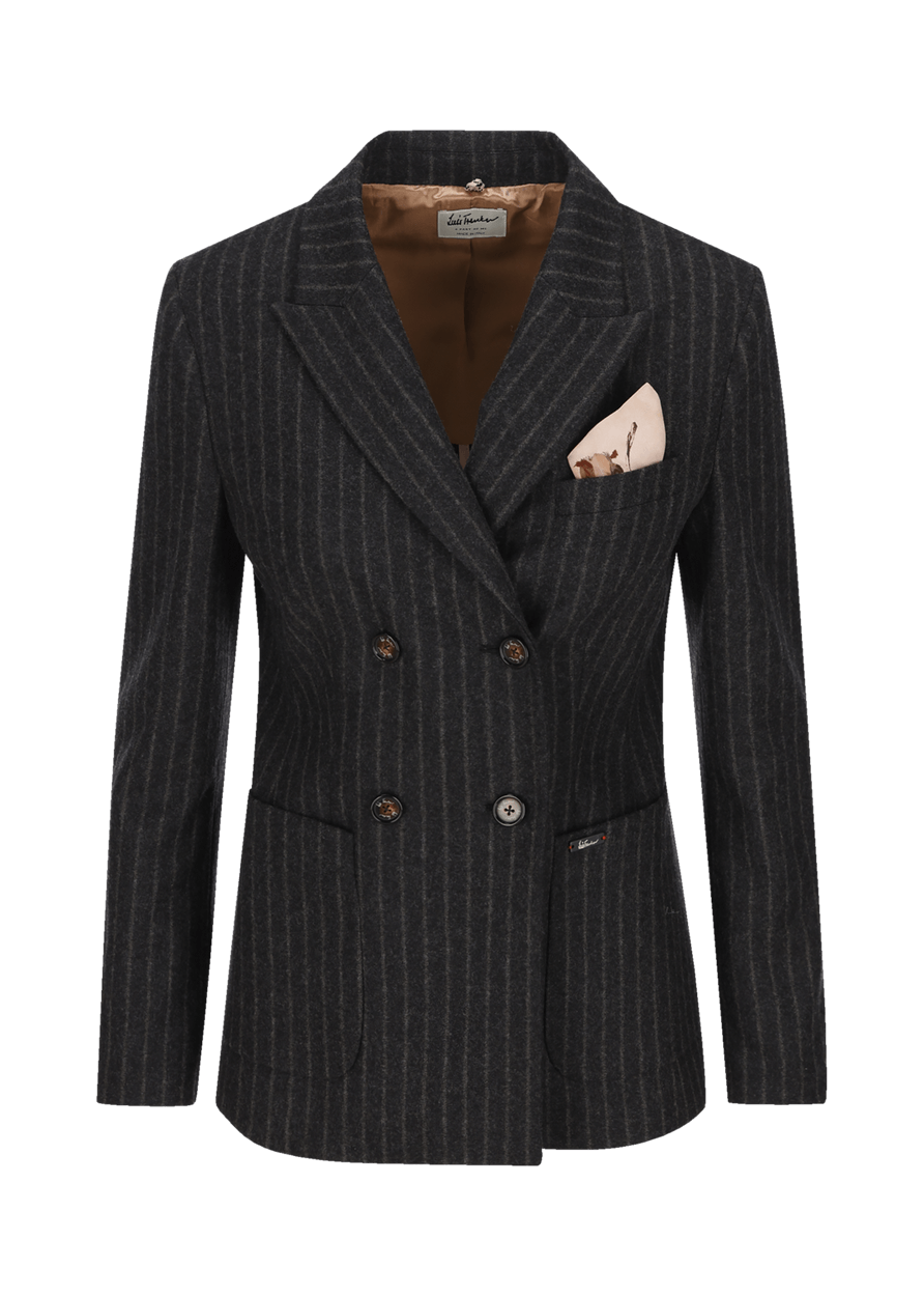 Luis Trenker Blazer in lana vergine con motivo gessato modello Luscilla In Linea