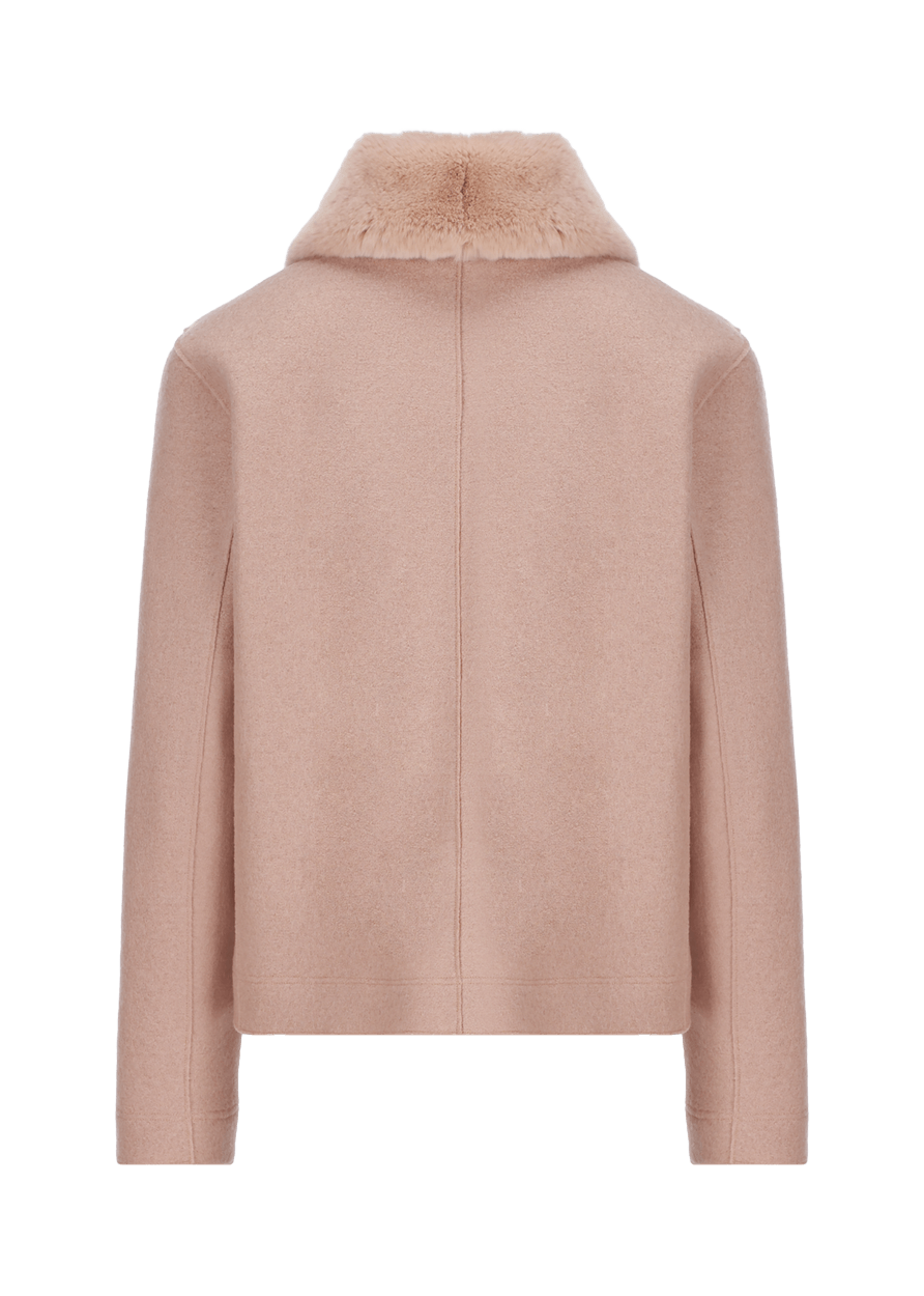 Luis Trenker Blazer in lana cotta con collo in pelliccia modello Luroberta Qualità