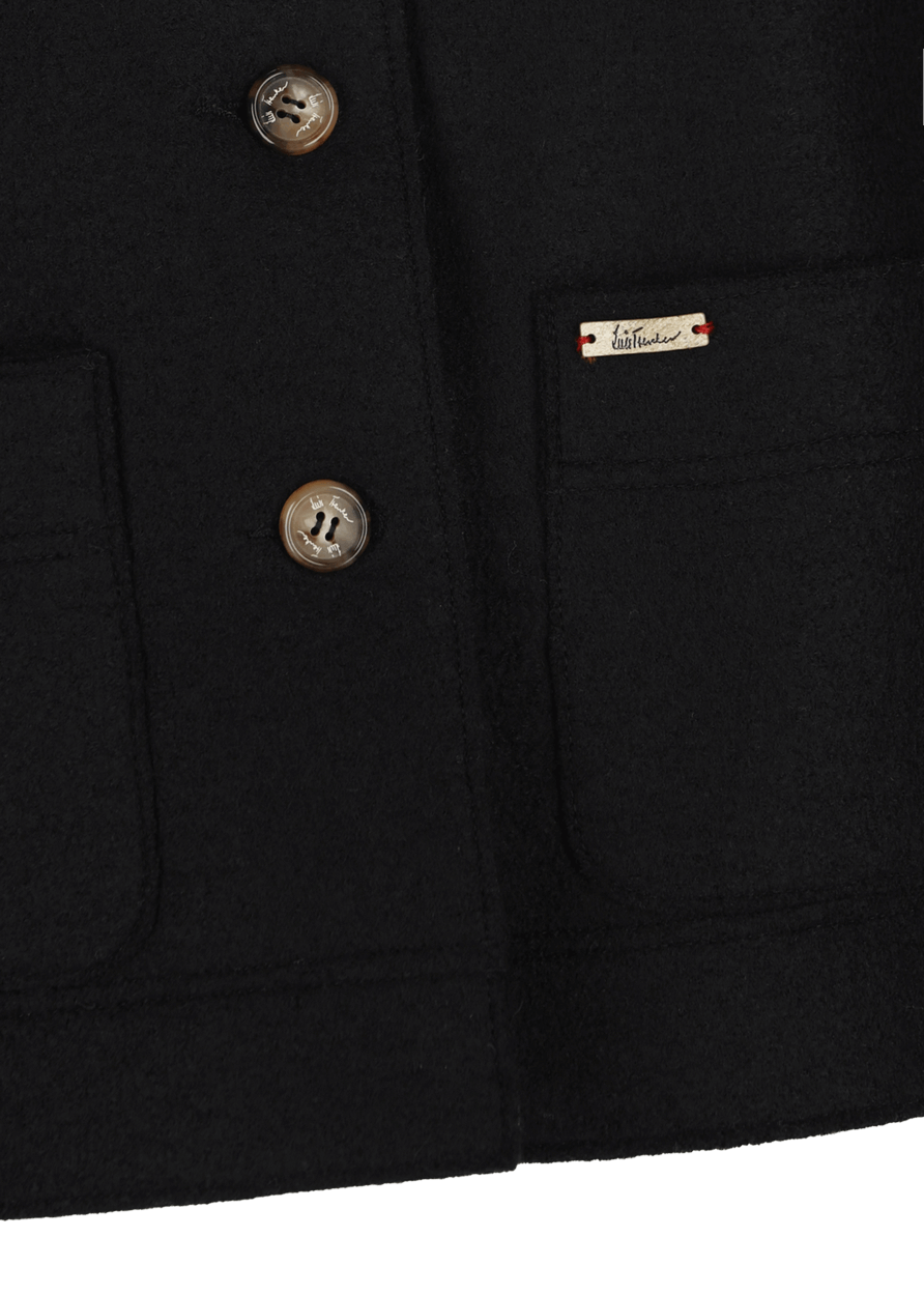 Luis Trenker Blazer in lana cotta con collo in pelliccia modello Luroberta Vendita