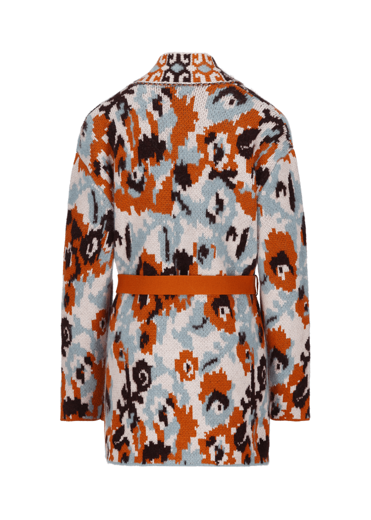Luis Trenker Cardigan in maglia con cintura modello Luaisha Promozione