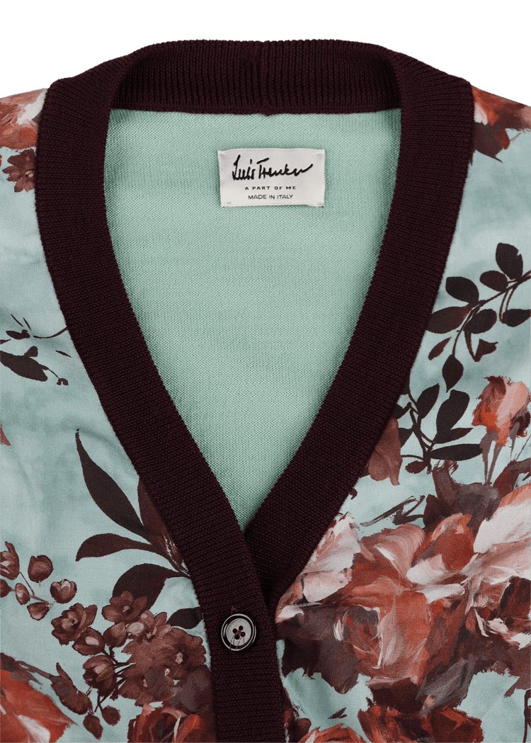 Luis Trenker Cardigan in un mix di materiali modello Luwaynet Spedizione Gratuita