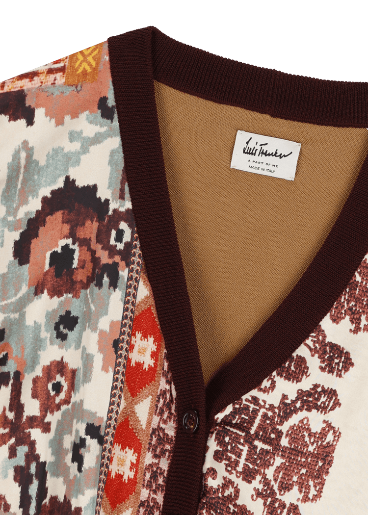 Luis Trenker Cardigan in un mix di materiali modello Luwaynet Pezzi Unici