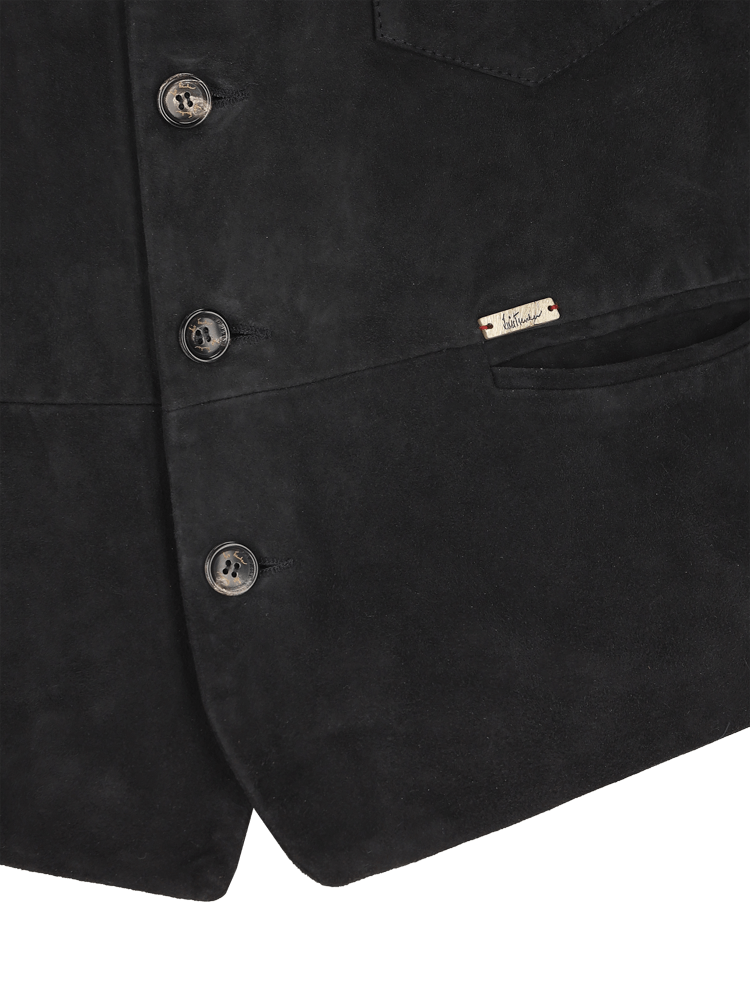 Luis Trenker Gilet in pelle scamosciata modello Luselim Promozione Limitata