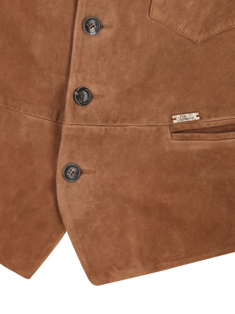 Luis Trenker Gilet in pelle scamosciata modello Luselim Fino Al -60%
