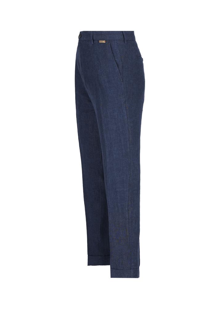 Luis Trenker Pantaloni chino in puro lino modello Lubruneu Offerta
