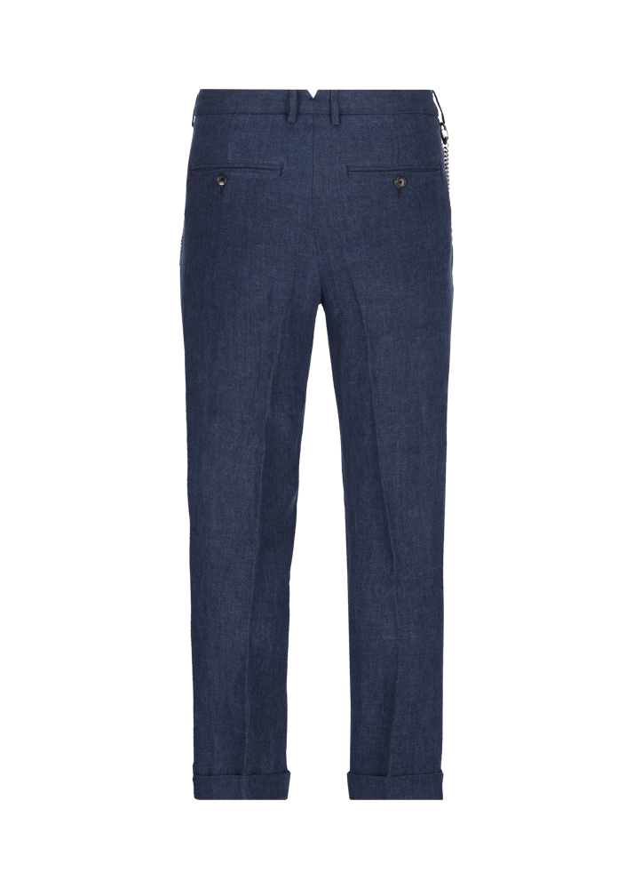 Luis Trenker Pantaloni chino in puro lino modello Lubruneu Offerta