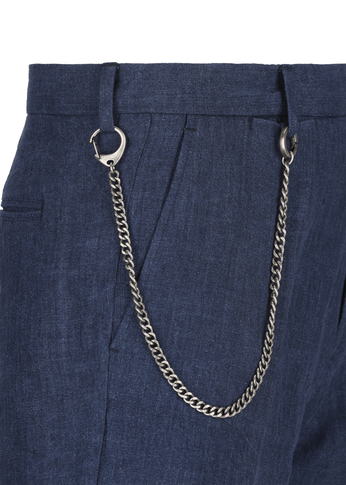 Luis Trenker Pantaloni chino in puro lino modello Lubruneu Offerta
