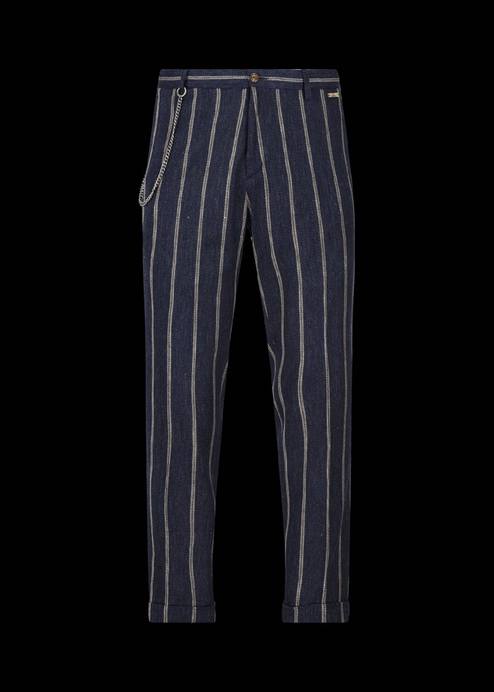 Luis Trenker Pantaloni chino con motivo gessato modello Lubruneu Vendita Calda
