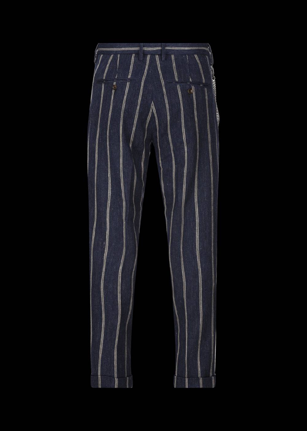 Luis Trenker Pantaloni chino con motivo gessato modello Lubruneu Vendita Calda