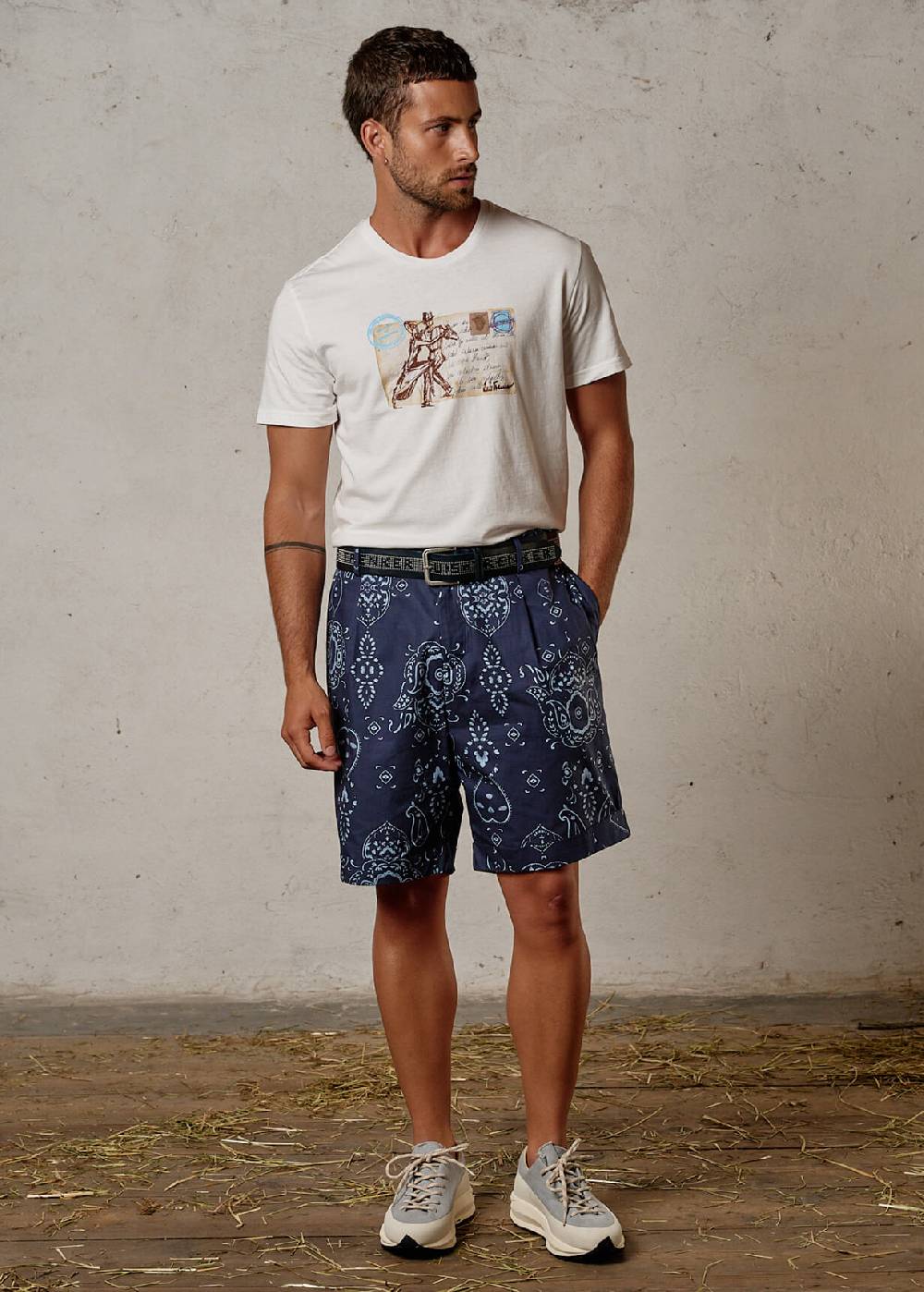 Luis Trenker Bermuda con stampa bandana modello Lubartl Moda