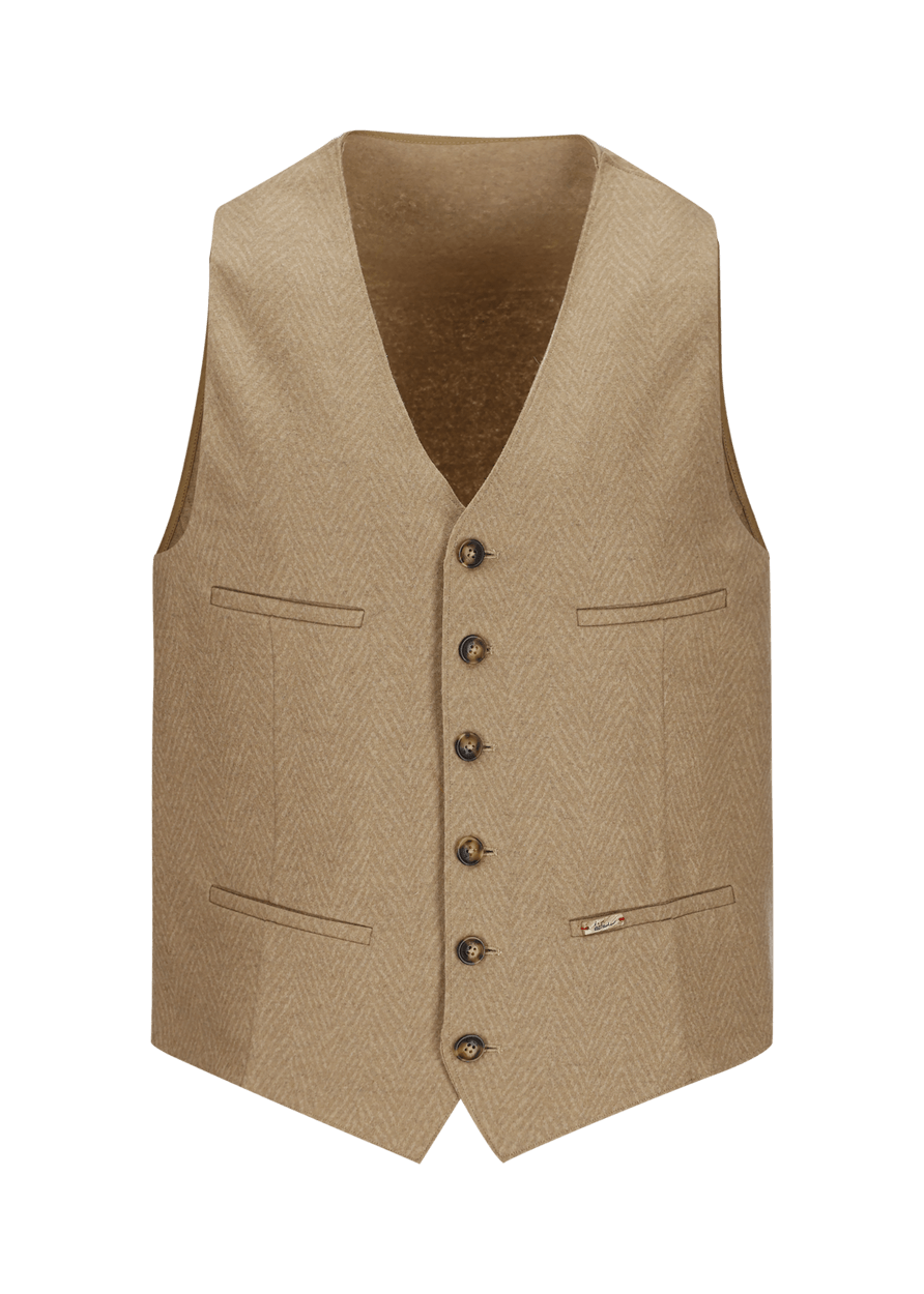 Luis Trenker Gilet in lana cotta modello Lusebastian Lightning offer