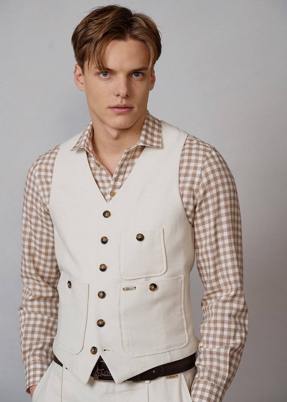 Luis Trenker Gilet in twill modello Luseba Offerte giornaliere