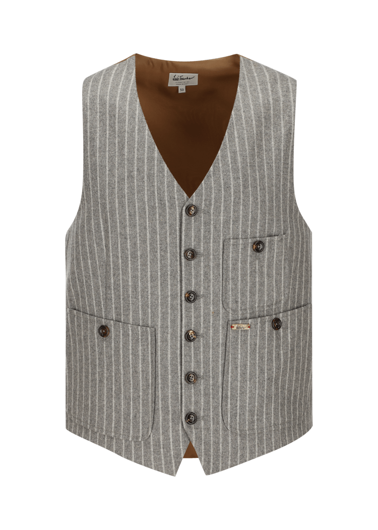 Luis Trenker Gilet in lana con motivo gessato modello Luseba Enormi risparmi