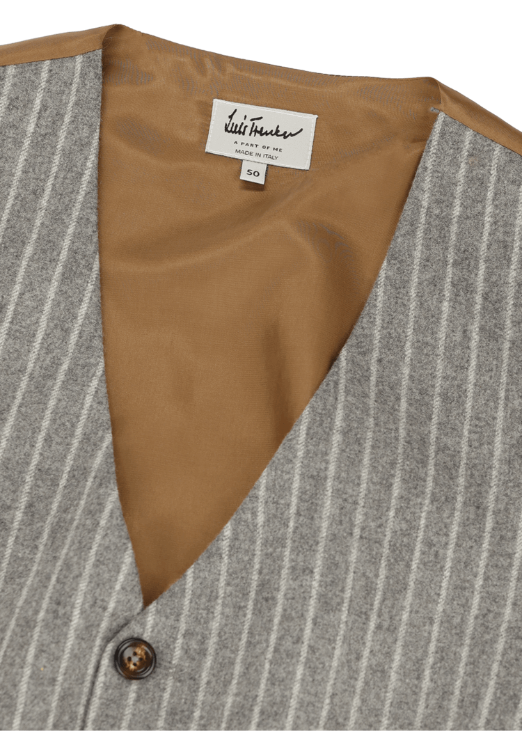 Luis Trenker Gilet in lana con motivo gessato modello Luseba Enormi risparmi