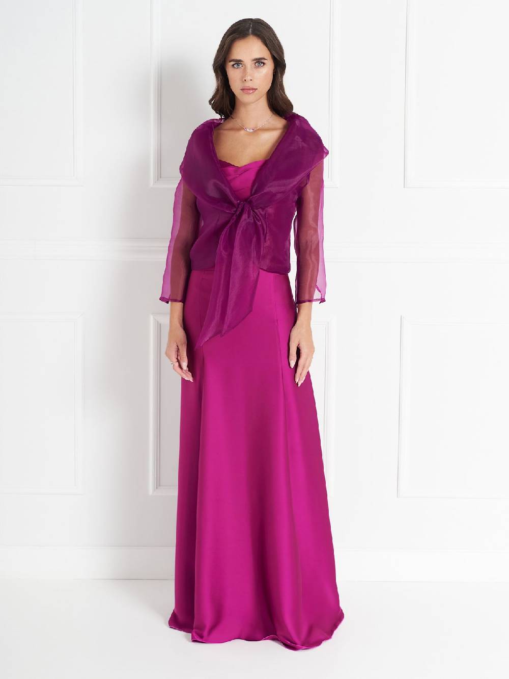 Rinascimento Coprispalle atelier in Organza Lampone 2025