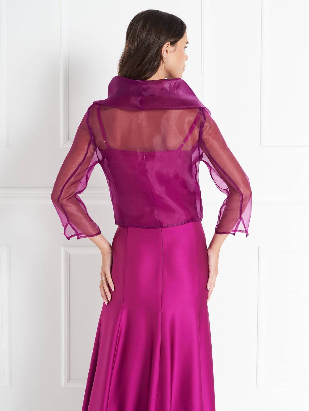 Rinascimento Coprispalle atelier in Organza Lampone 2025