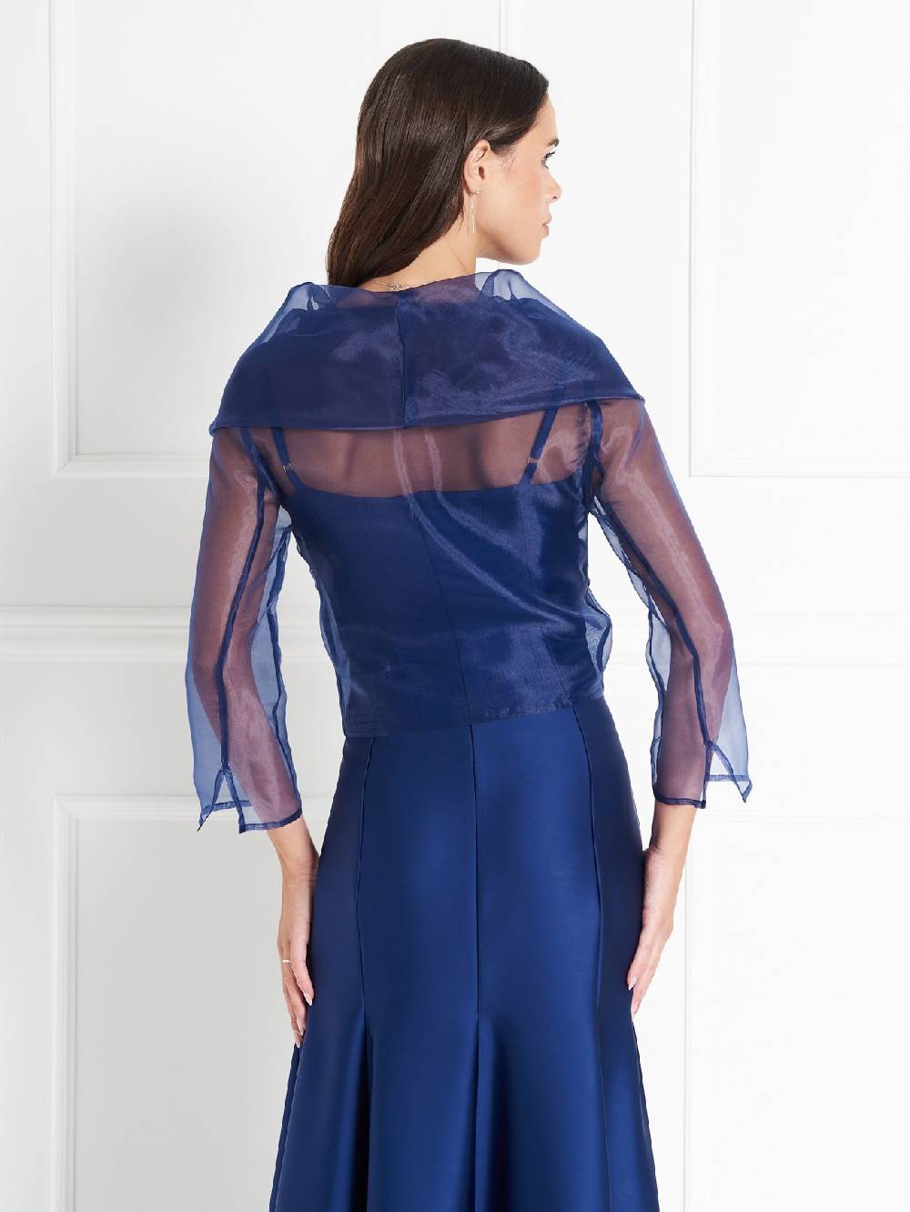 Rinascimento Coprispalle atelier in Organza Blu Qualità