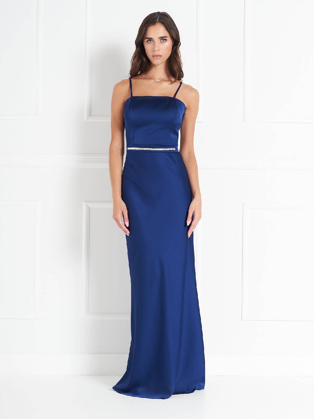 Rinascimento Abito atelier Blu con Maniche Balloon Vendita