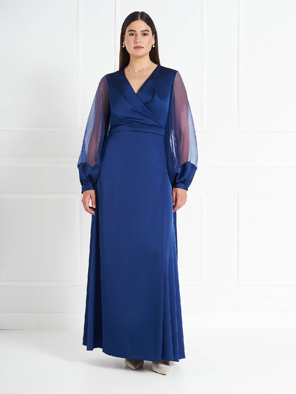 Rinascimento Abito Curvy atelier Blu Promozione