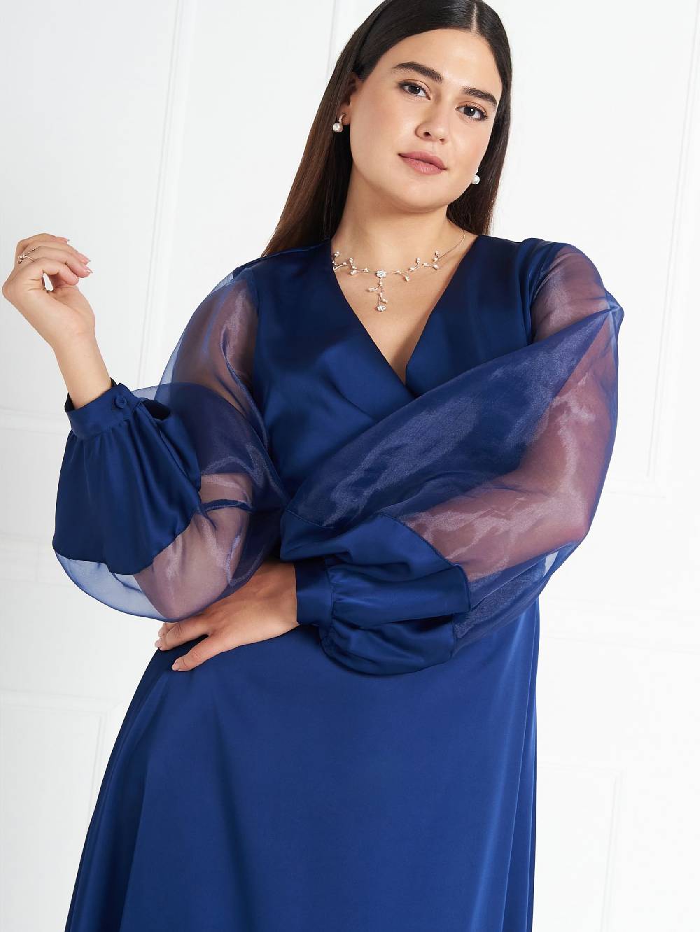 Rinascimento Abito Curvy atelier Blu Promozione