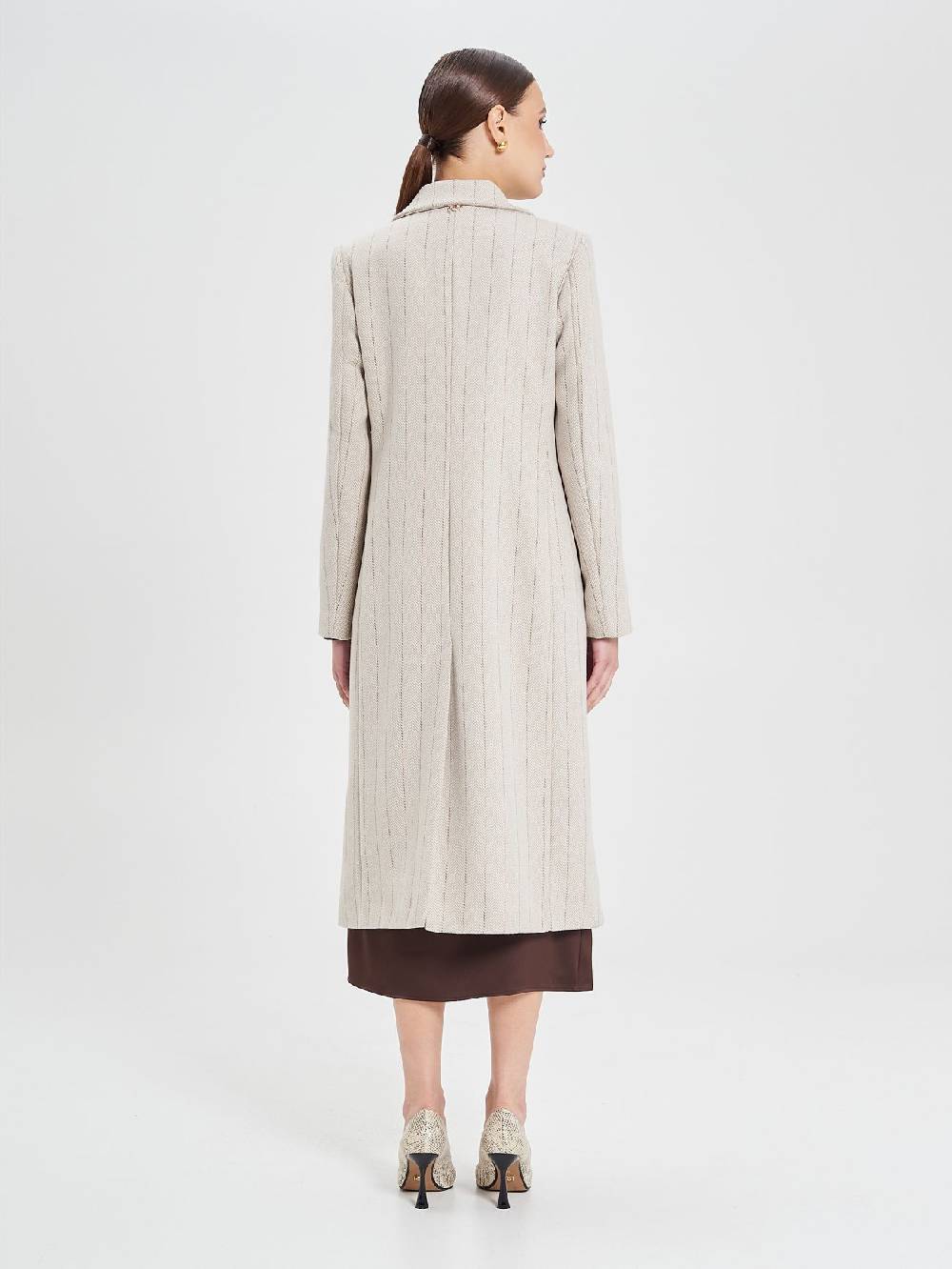 Rinascimento Cappotto Beige Spinato Promozione Limitata