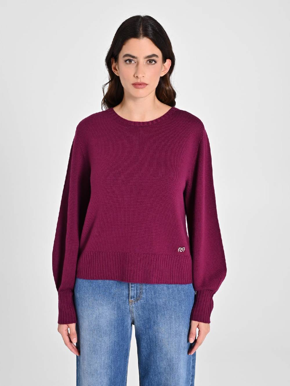 Rinascimento Maglioncino Lana Merino Extrafine Bordeaux Convenienza