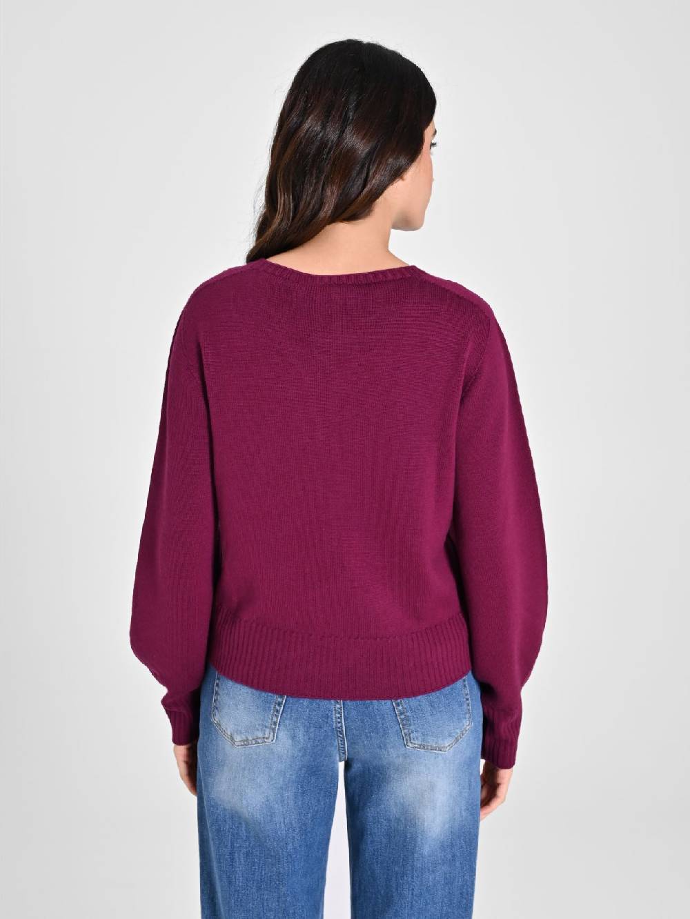 Rinascimento Maglioncino Lana Merino Extrafine Bordeaux Convenienza