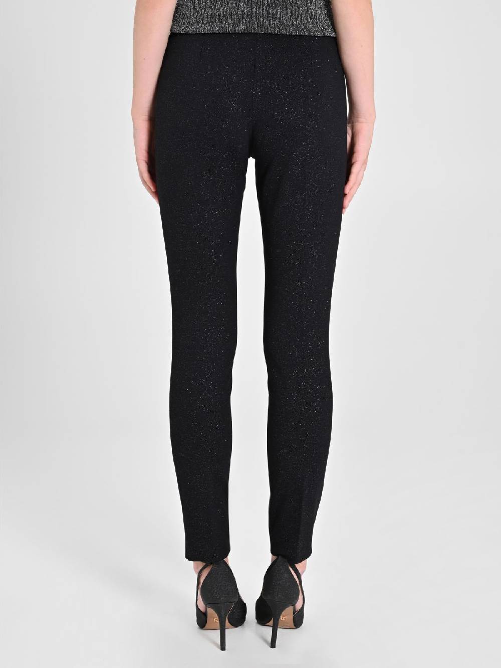 Rinascimento Pantaloni Glitter Neri Presa