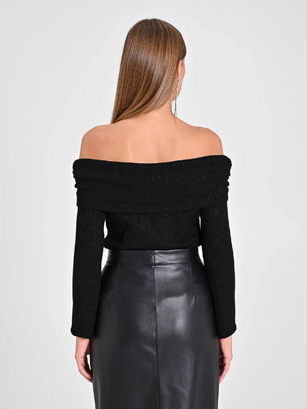 Rinascimento Maglia Lurex Nera Sconto
