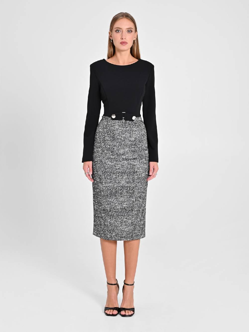 Rinascimento Abito Tweed Lurex In Vendita