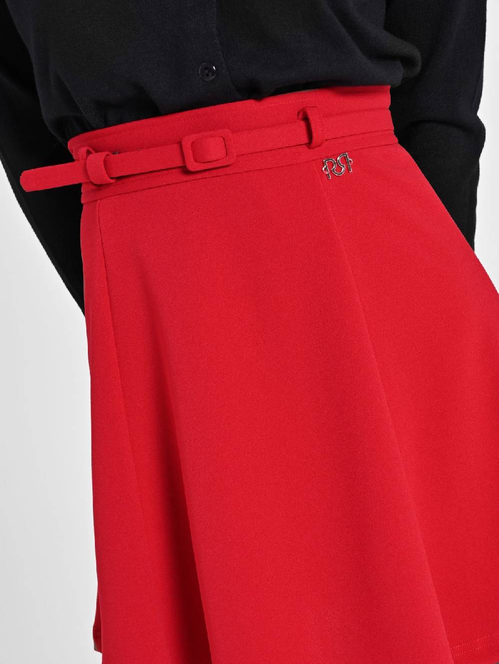 Rinascimento Mini Gonna Rossa con Cinturino Vendita Calda