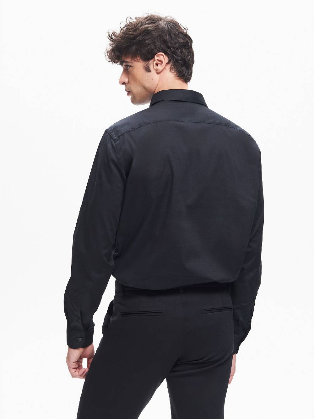 Rinascimento Camicia Popeline Uomo Collo alla Francese QB24 Nuovo