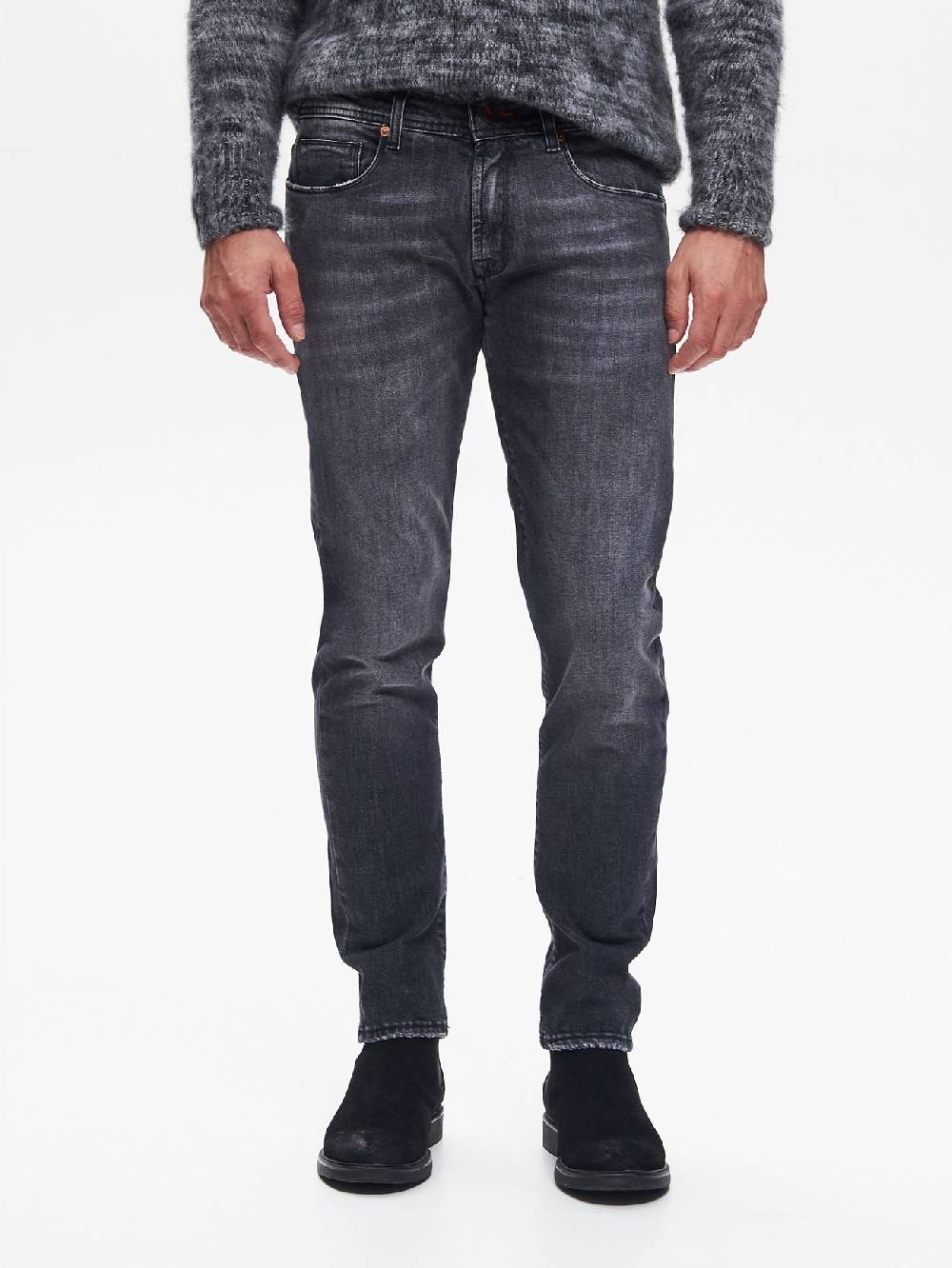 Rinascimento Jeans Regular-Fit Uomo Nero QB24 Pezzi Unici
