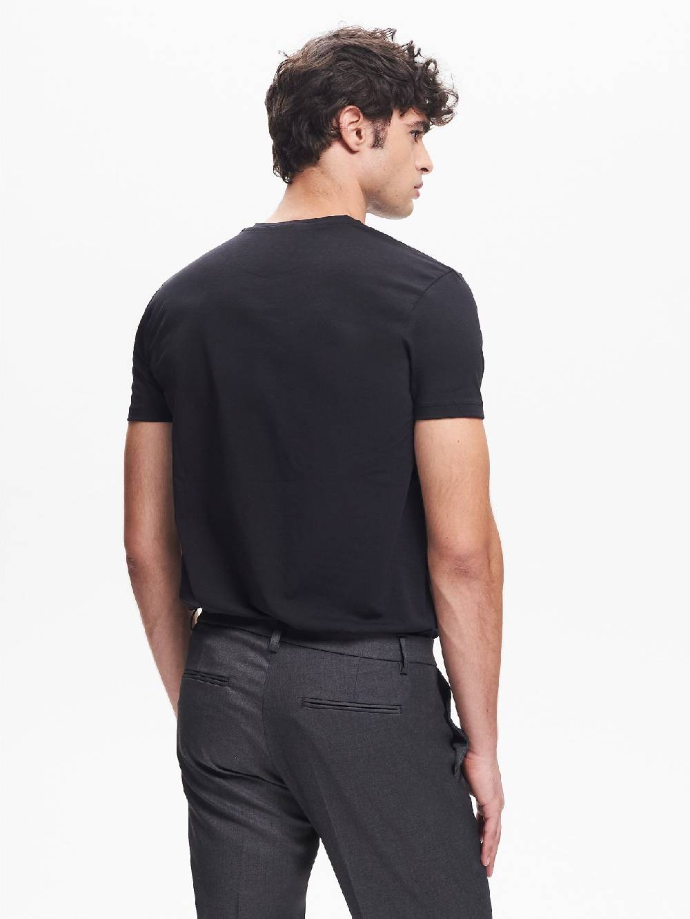 Rinascimento T-shirt Girocollo Uomo Nero QB24 Soddisfazione Garantita
