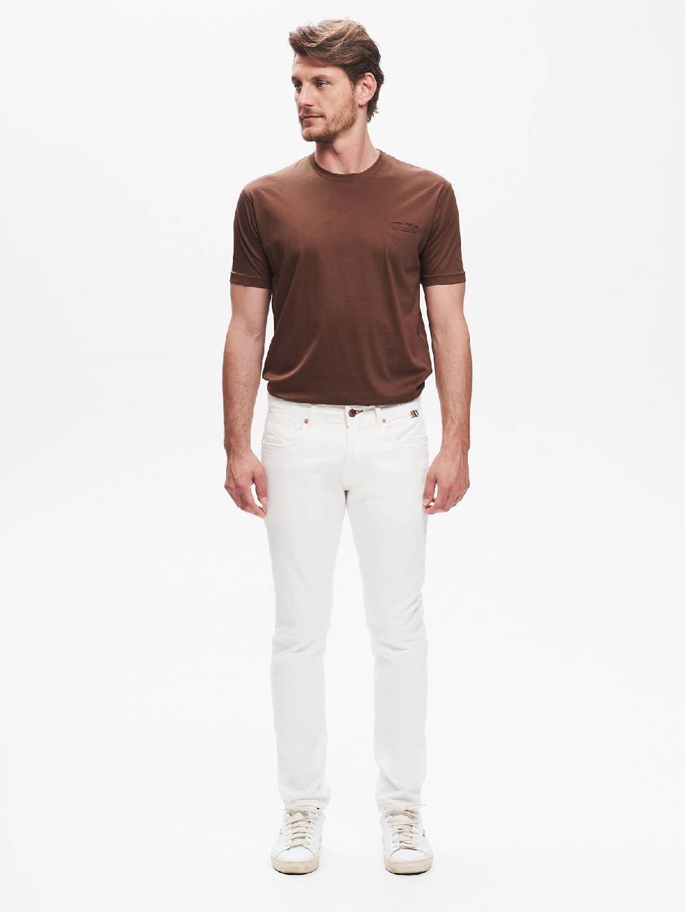 Rinascimento Jeans Slim-Fit Uomo Bull Bianco QB24 Acquista Ora