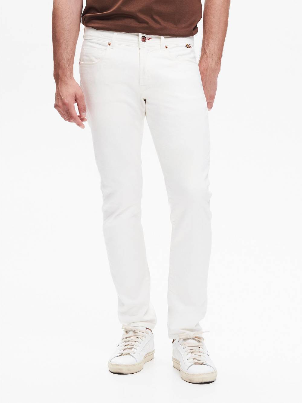 Rinascimento Jeans Slim-Fit Uomo Bull Bianco QB24 Acquista Ora
