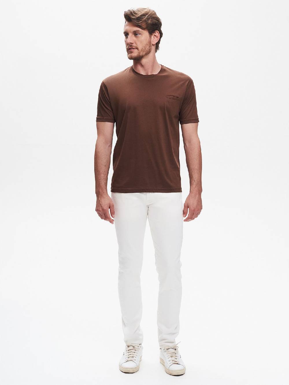 Rinascimento T-shirt Girocollo Uomo Taschino a Filetto QB24 Consegna Veloce