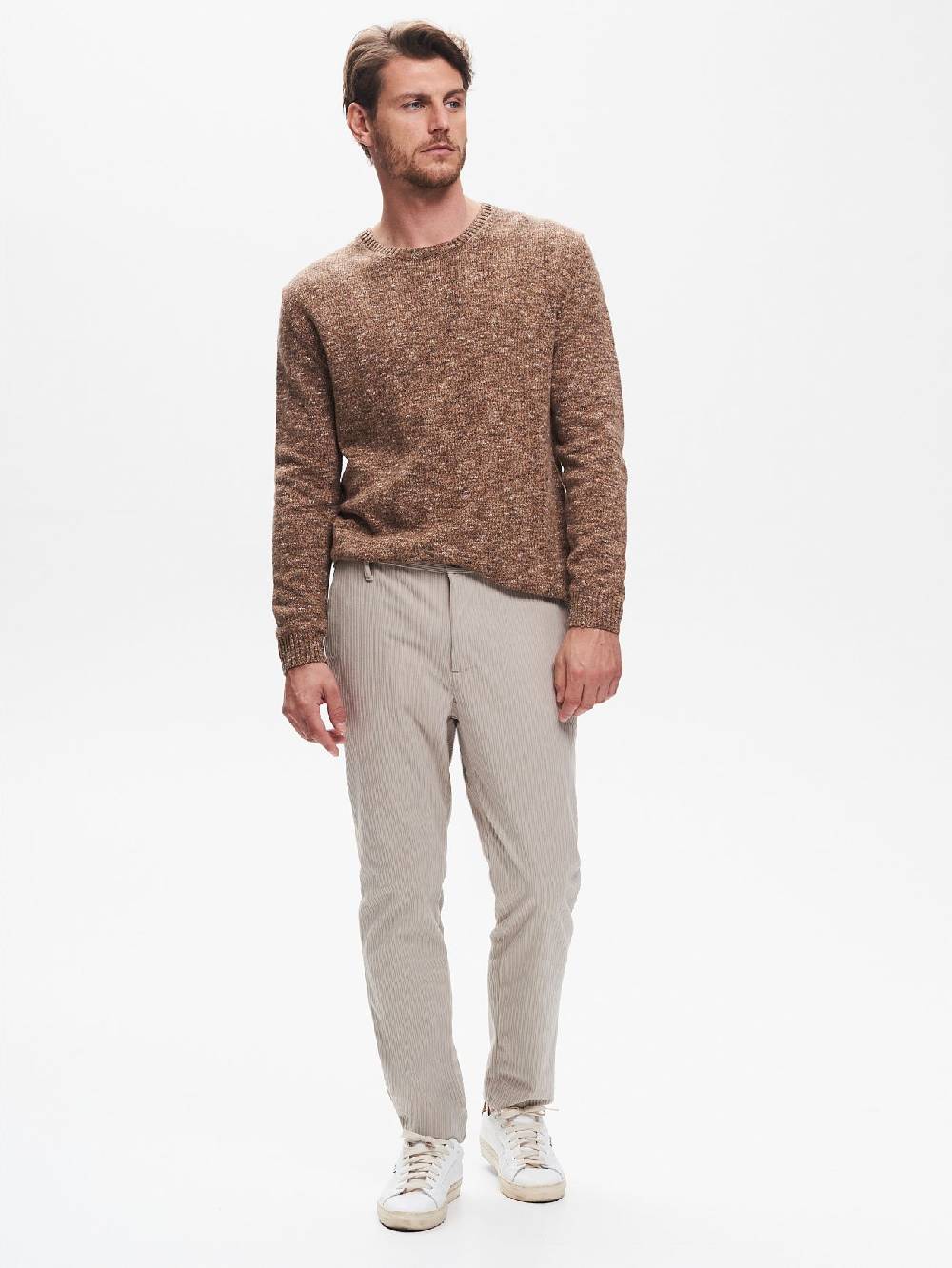 Rinascimento Pantaloni in Velluto Uomo Costa Francese QB24 Presa