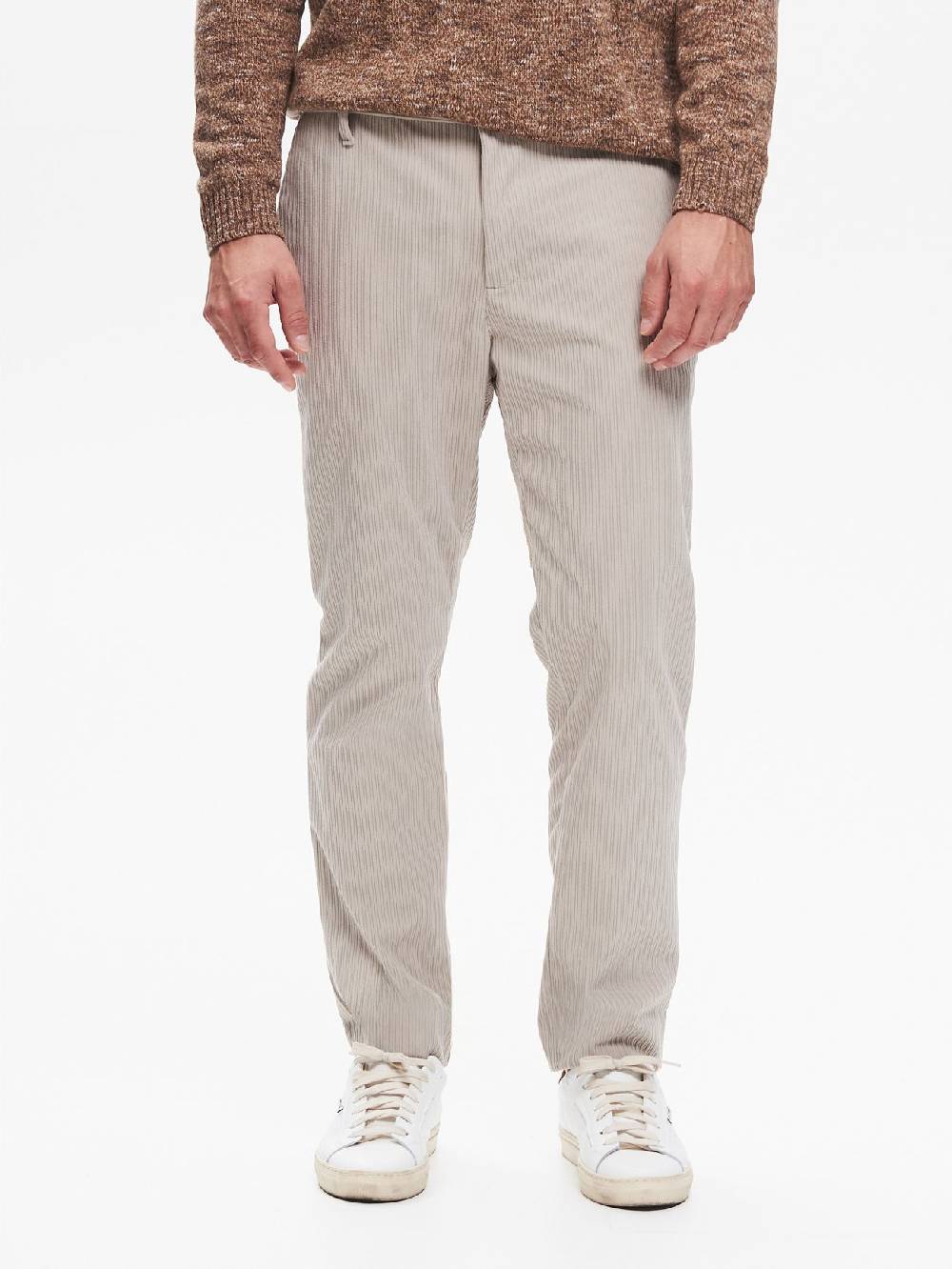 Rinascimento Pantaloni in Velluto Uomo Costa Francese QB24 Presa