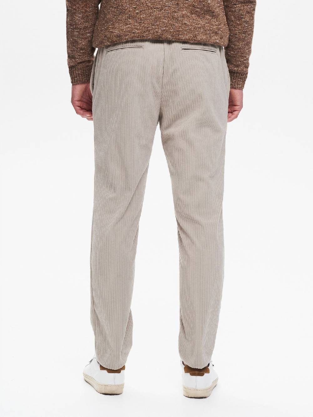 Rinascimento Pantaloni in Velluto Uomo Costa Francese QB24 Presa