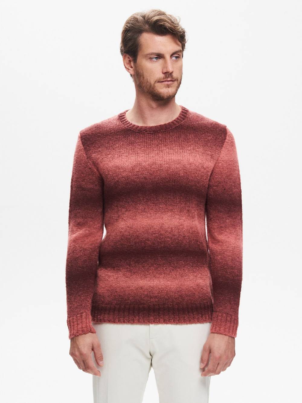 Rinascimento Maglia Girocollo Uomo effetto Degradè QB24 Outlet