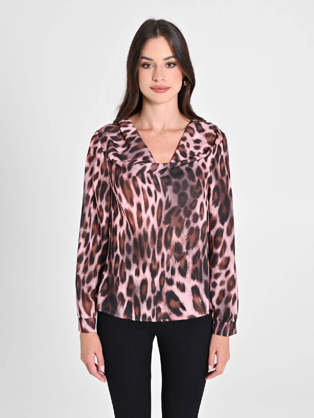 Rinascimento Blusa Pink Animalier Vendita Calda